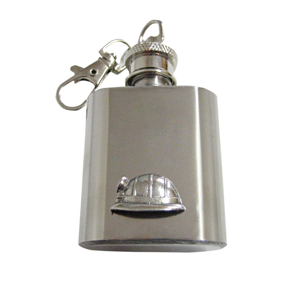 Textured Mining Helmet 1oz Keychain Flask - image 1